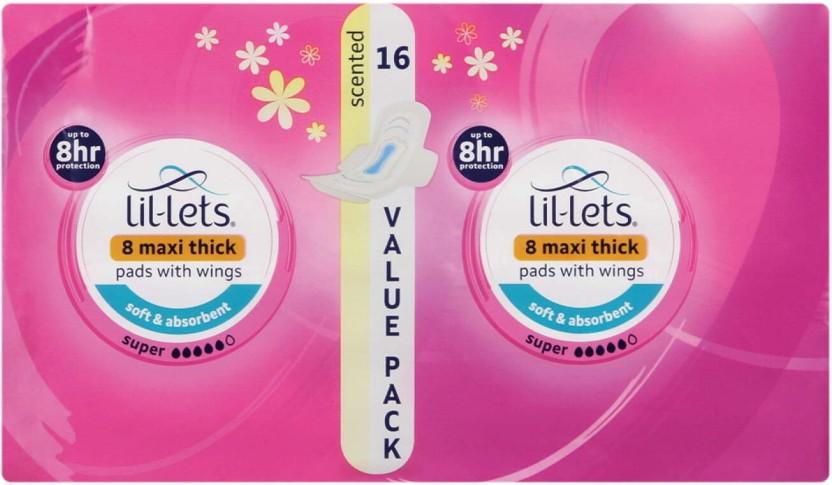 Lil-Lets Maxi Thick Pads Super Scented Sanitary Pad (Pack of 16)