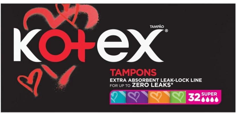Kotex Designer Tampons - Super Tampons (Pack of 32)