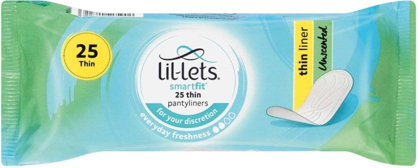 Lil-Lets Unscented Pantyliners Pantyliner (Pack of 25)