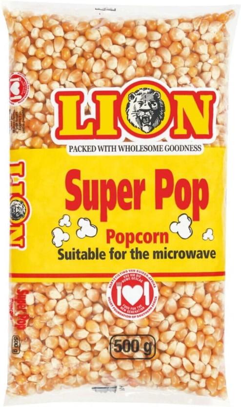 Lion Super Pop Popcorn Maize/Corn (500 g, Pack of 10)