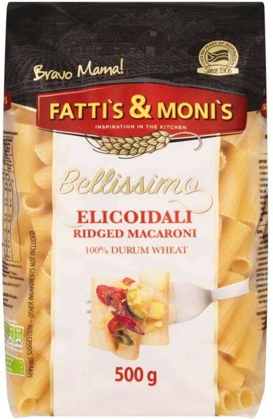 Fatti'S & Moni'S Bellissimo Durum Wheat Regular Pasta (Pack of 16, 500 g)