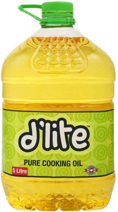 D'lite Pure Cooking Oil Plastic Bottle (4 x 5 L)