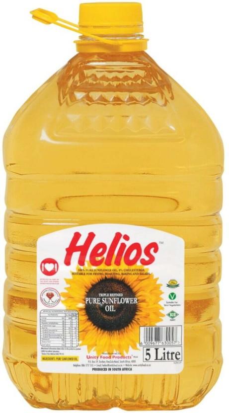 Helios Triple Refined Pure Sunflower Oil Plastic Bottle (4 x 5 L)