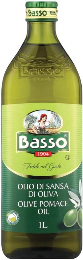 Basso Pomace Olive Oil Glass Bottle (12 x 1 L)