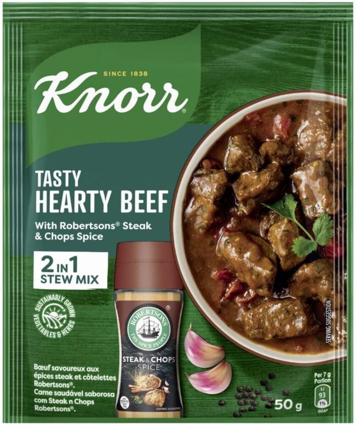 Knorr Tasty Hearty Beef (Pack of 10, 50 g)
