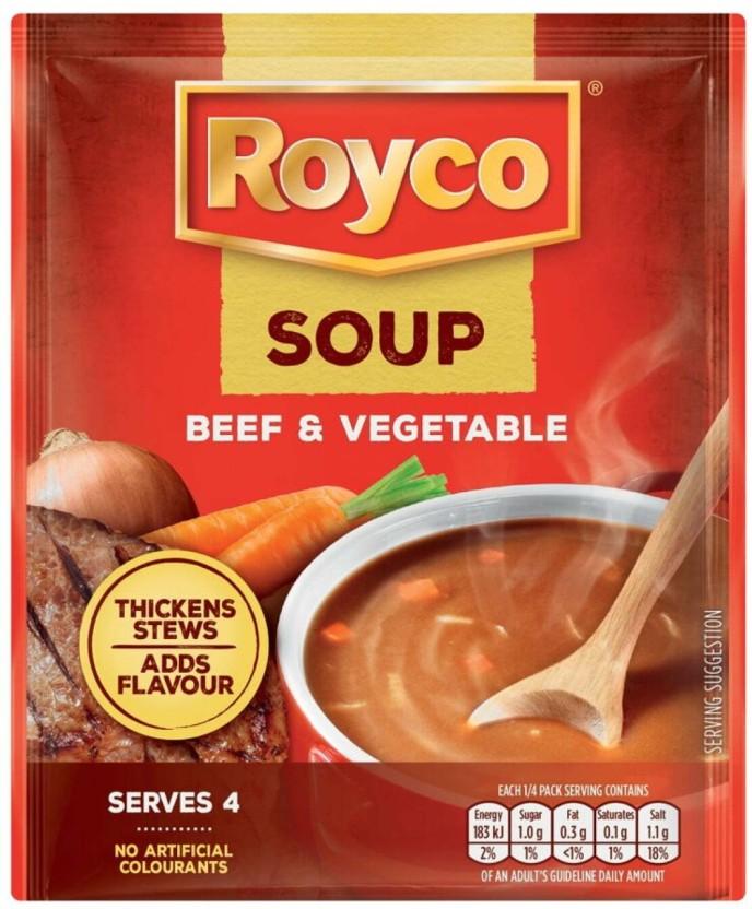 Royco Beef & Vegetable Soup (Pack of 10, 50 g)