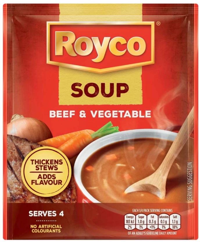Royco Beef & Vegetable Soup (Pack of 10, 50 g)