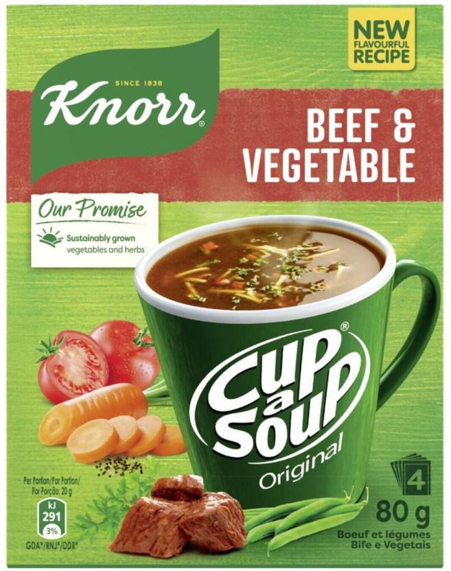 Knorr Beef & Vegetable Cup A Soup (Pack of 10, 80 g)