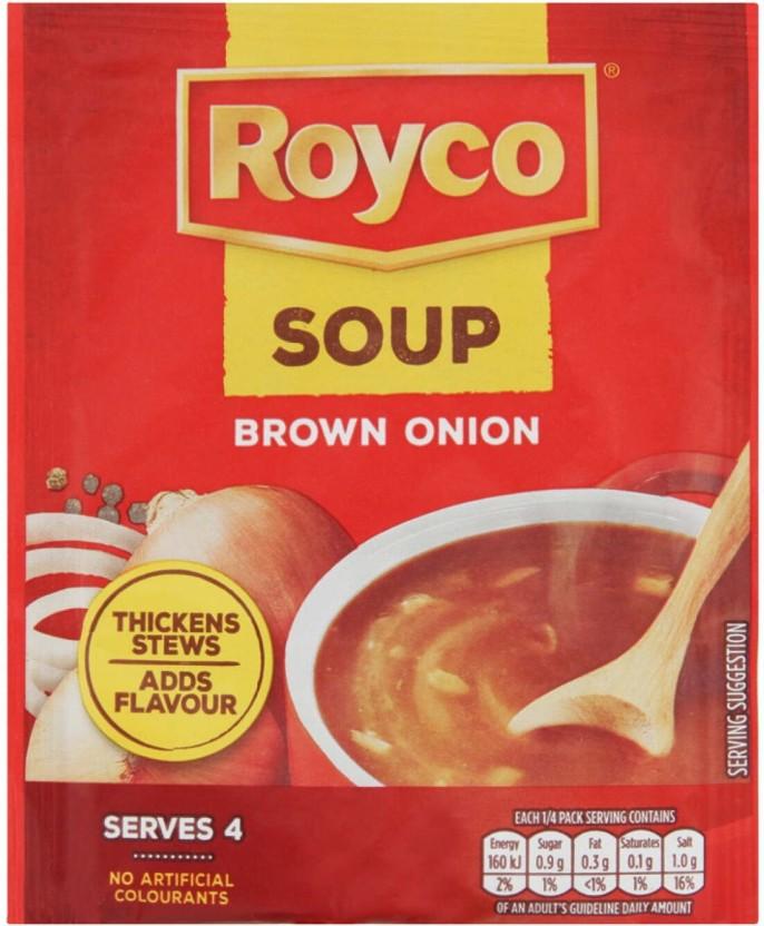 Royco Brown Onion Soup (Pack of 10, 55 g)