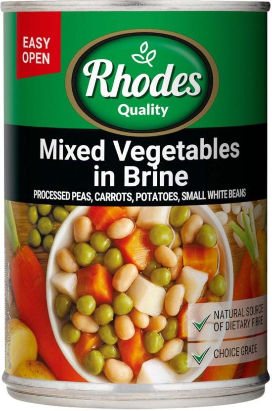 Rhodes Mixed Vegetables in Brine Vegetables (410 g, Pack of 12)
