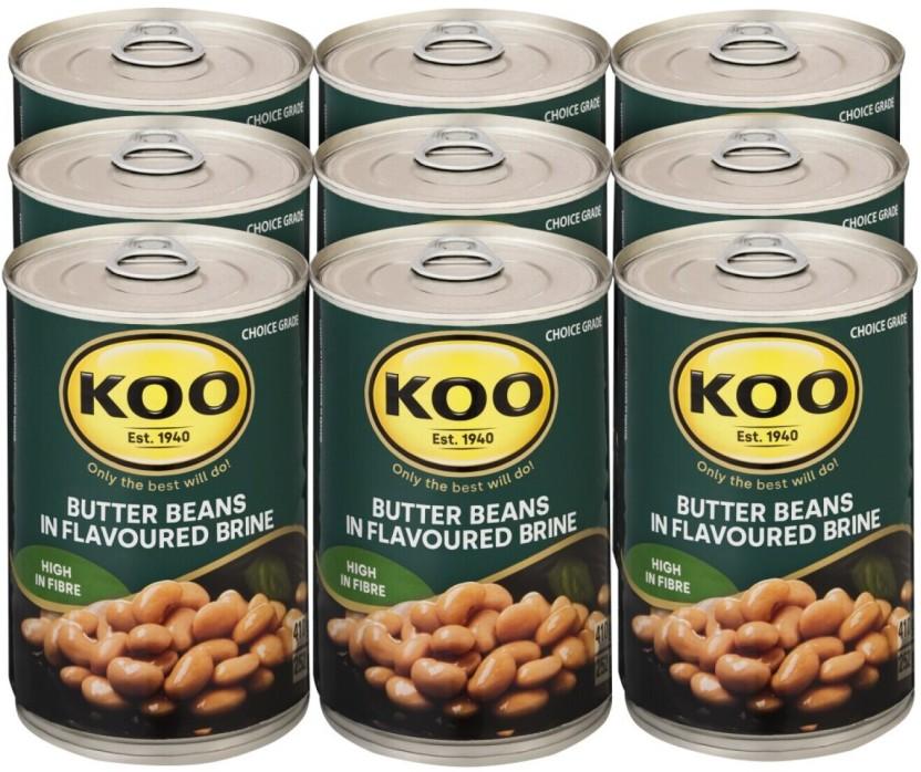 Koo Butter Beans (410 g, Pack of 12)