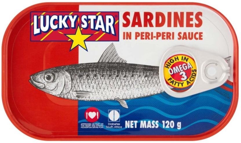 Lucky Star Sardines in Peri Peri Sauce Sea Foods (120 g, Pack of 50)