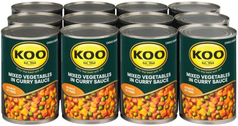 Koo Mixed Vegetable in Curry Sauce Vegetables (420 g, Pack of 12)