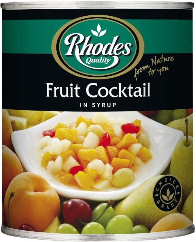 Rhodes Fruit Cocktail in Syrup Fruits (825 g, Pack of 6)