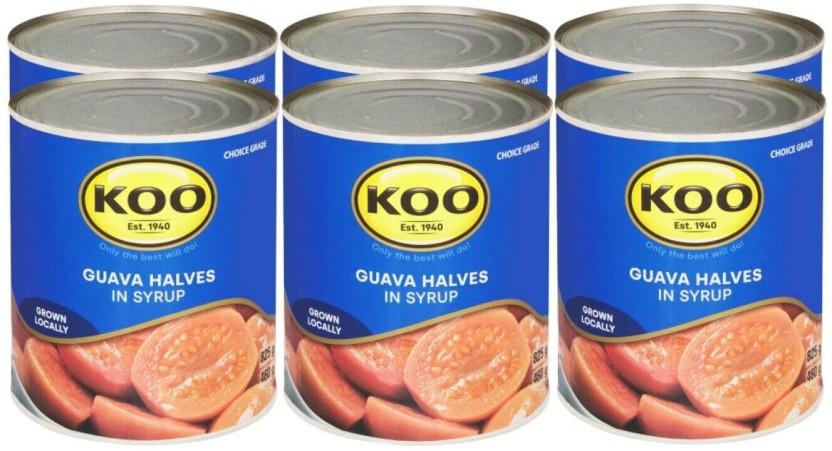 Koo Guava Halves in Syrup Fruits (825 g, Pack of 6)