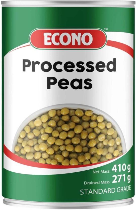 Econo Processed Peas Vegetables (410 g, Pack of 6)