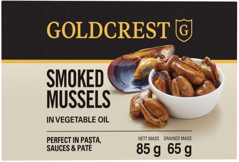 Goldcrest Smoked Mussels in Vegetable Oil Sea Foods (85 g)