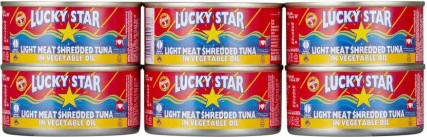 Lucky Star Light Meat Tuna Chunks in Vegetable Oil Sea Foods (170 g, Pack of 6)