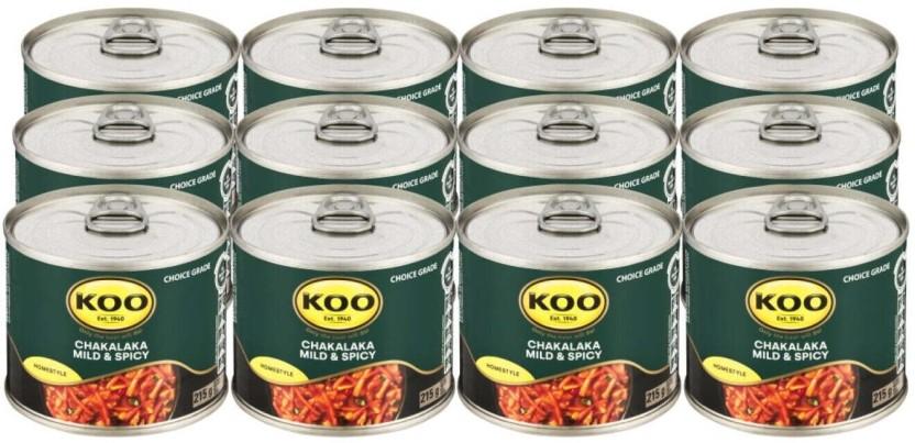Koo Chakalaka Mild & Spicy Vegetables (215 g, Pack of 12)