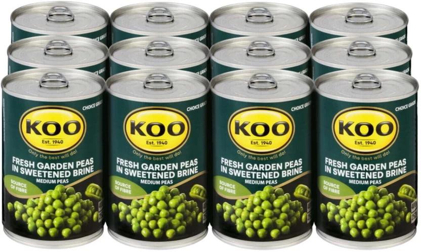 Koo Fresh Garden Peas Vegetables (400 g, Pack of 12)