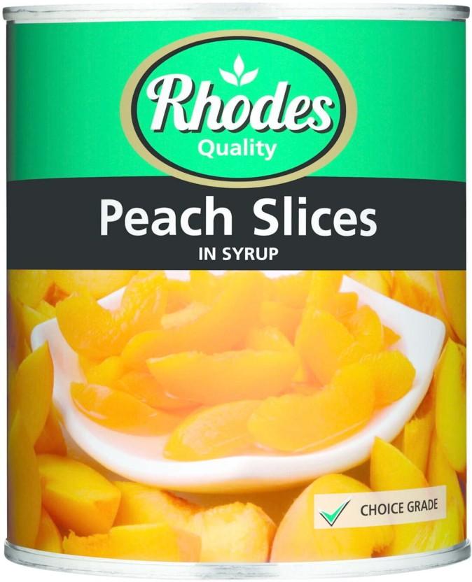 Rhodes Peach Slices in Syrup Fruits (825 g, Pack of 6)