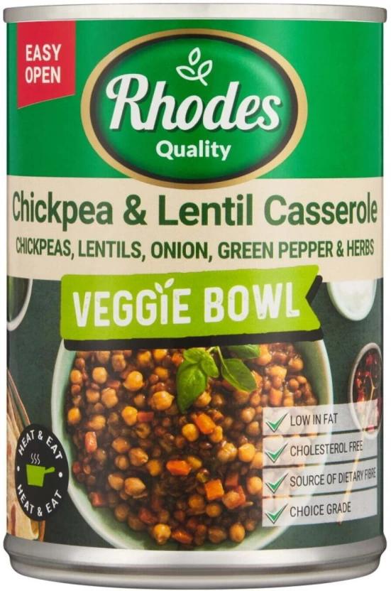 Rhodes Chickpea & Lentil Casserole Vegetables (400 g, Pack of 12)