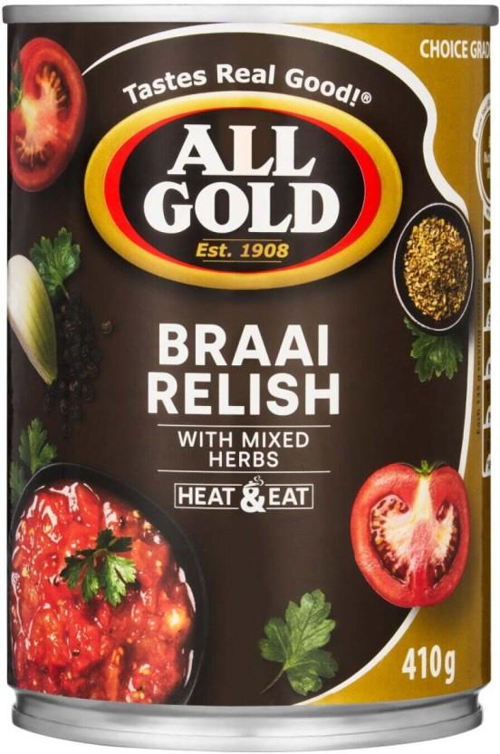 All Gold Braai Relish With Mixed Herbs Vegetables (410 g)