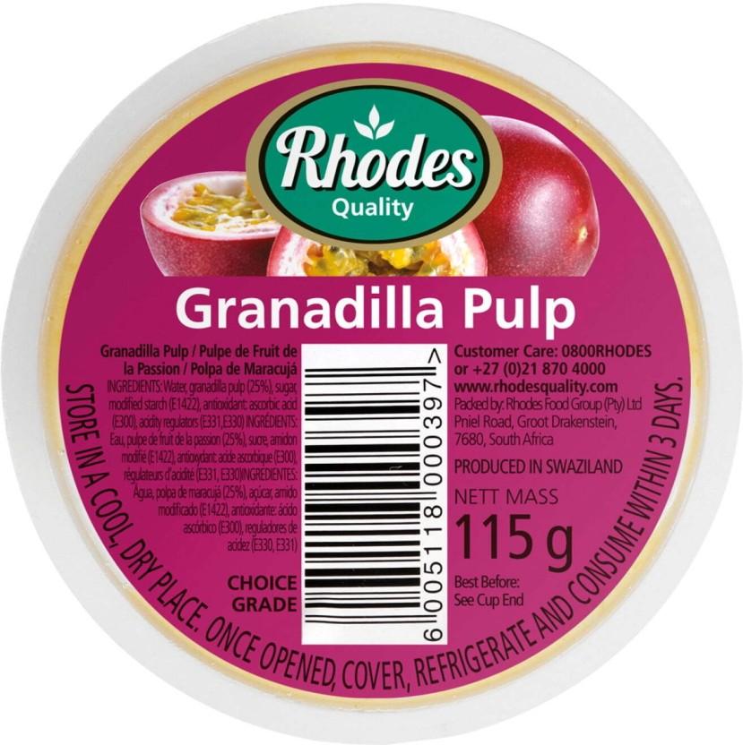 Rhodes Granadilla Pulp Fruits (115 g)