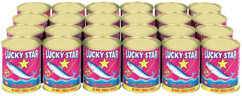 Lucky Star Pilchards in Hot Chilli Sauce Sea Foods (215 g, Pack of 24)