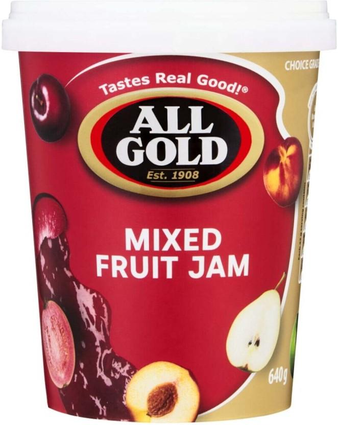 All Gold Jam Smooth Mixed Fruit 640 g