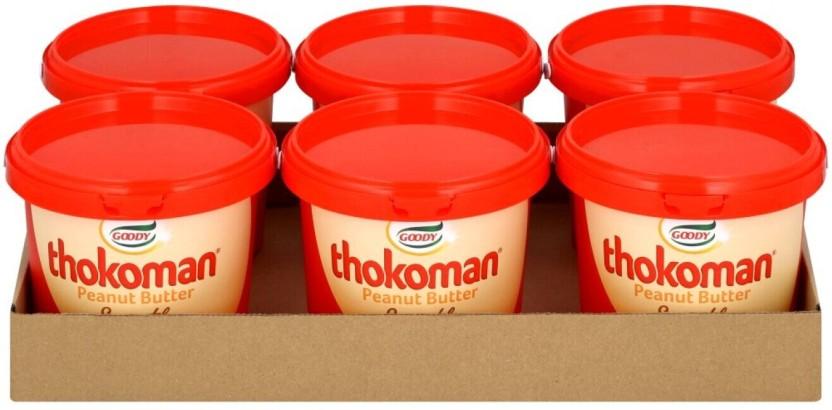 Thokoman Peanut Butter Smooth 1 kg (Pack of 6)