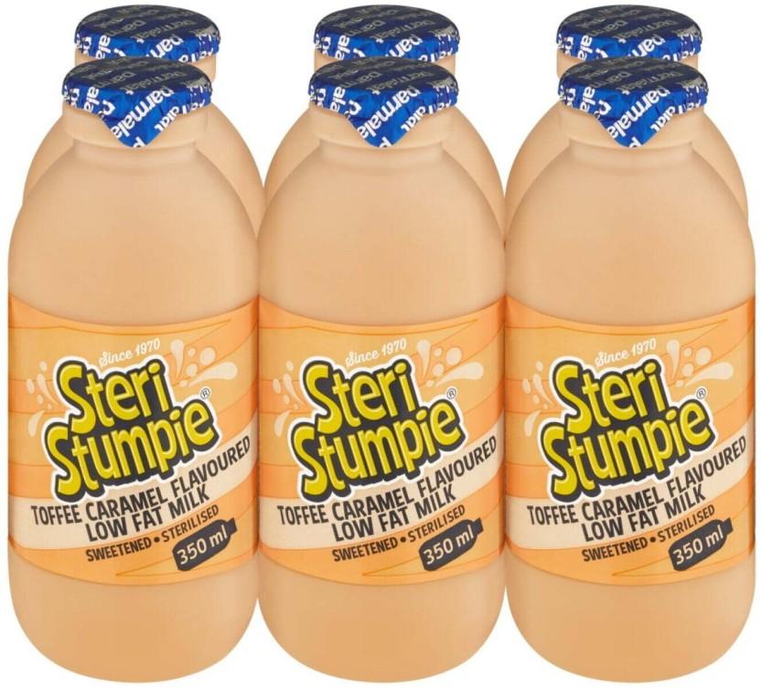 Steri Stumpie Flavoured Low Fat Milk, Toffee Caramel Flavour (6 x 350 ml)
