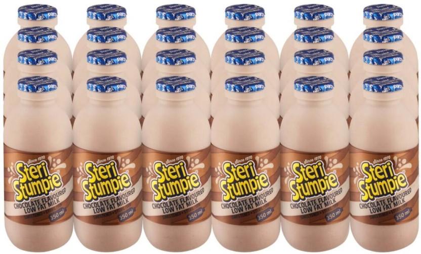 Steri Stumpie Chocolate Flavoured Low Fat Milk, Chocolate Flavour (24 x 350 ml)