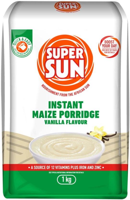 Supersun Instant Maize Porridge Vanilla Flavour Box (10 x 1 kg)