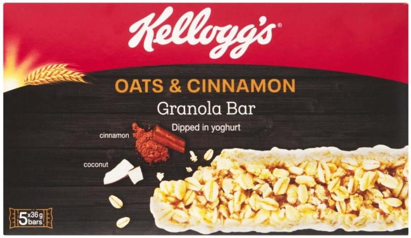 Kellogg's Oats & Cinnamon Granola Bar Box (180 g)