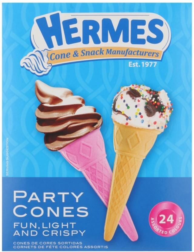 Hermes Ice cream party cones 24'S Icing (100 g)