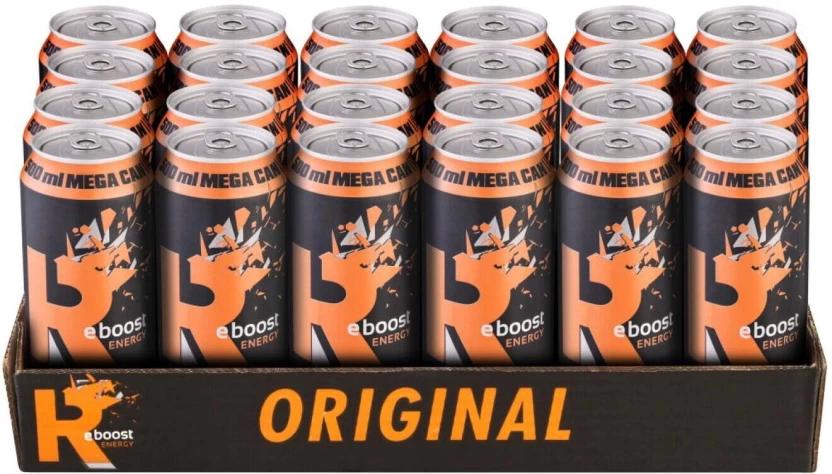 Reboost Original Flavour High Caffeine Content Energy Drink (Plain Flavoured, 24 x 500 ml)