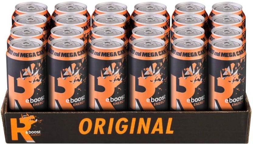 Reboost Original Flavour High Caffeine Content Energy Drink (Plain Flavoured, 24 x 500 ml)