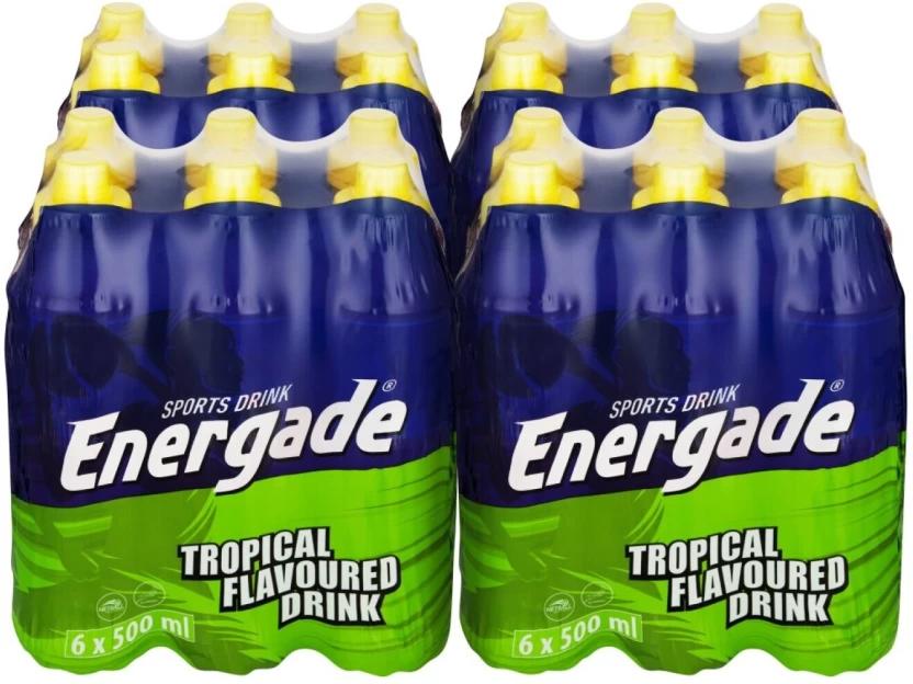 Energade Tropical Flavoured Sports Drink (Tropical Flavoured, 6 x 500 ml)