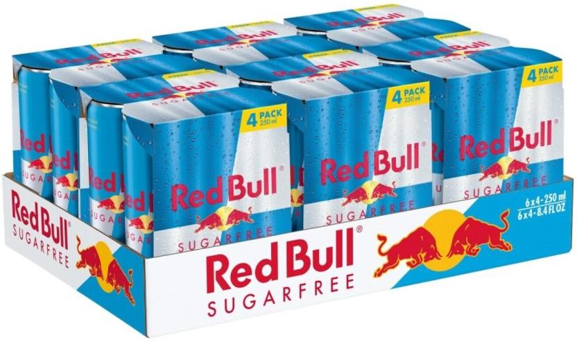 Red Bull Sugar Free Energy Drink (Citrusy tang Flavoured, 4 x 250 ml)