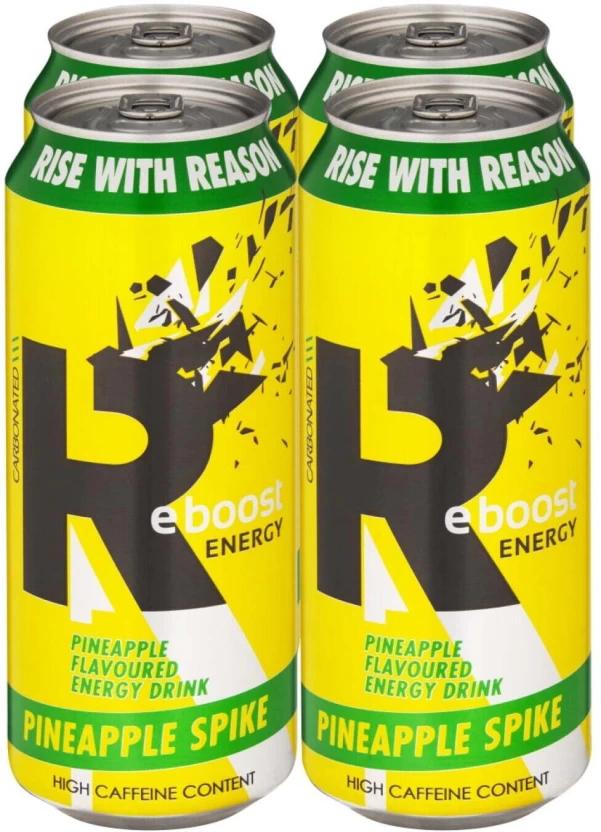 Reboost Pineapple Spike Energy Drink (Pineapple Flavoured, 4 x 500 ml)