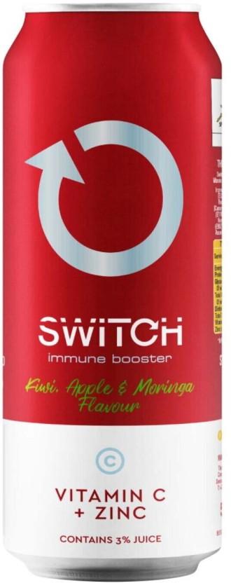 Switch Immune Booster - Kiwi, Apple, and Moringa Flavour Energy Drink (Kiwi, Apple, and Moringa Flavoured, 500 ml)