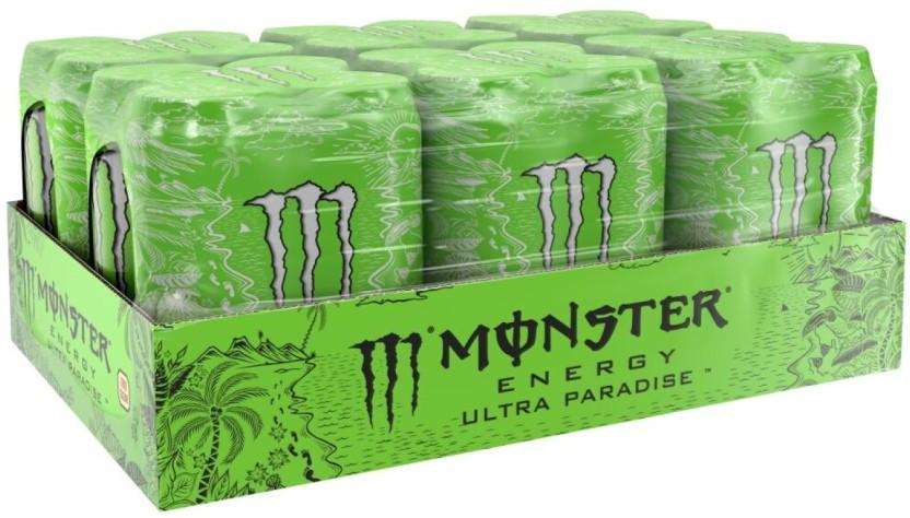 Monster Zero Sugar Ultra Paradise Energy Drink (Kiwi Lime & Cucumber Flavoured, 24 x 500 ml)