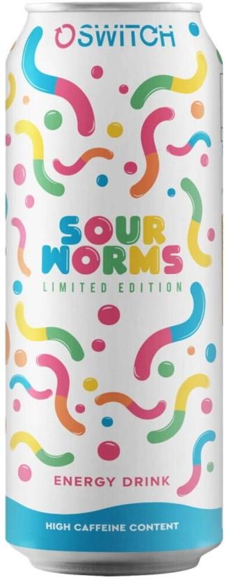 Switch Sour Worms Limited Edition Energy Drink (Sour Flavoured, 6 x 500 ml)