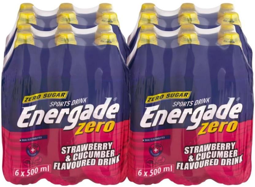 Energade Zero - Strawberry and Cucumber Flavoured Sports Drink (Strawberry and Cucumber Flavoured, 6 x 500 ml)