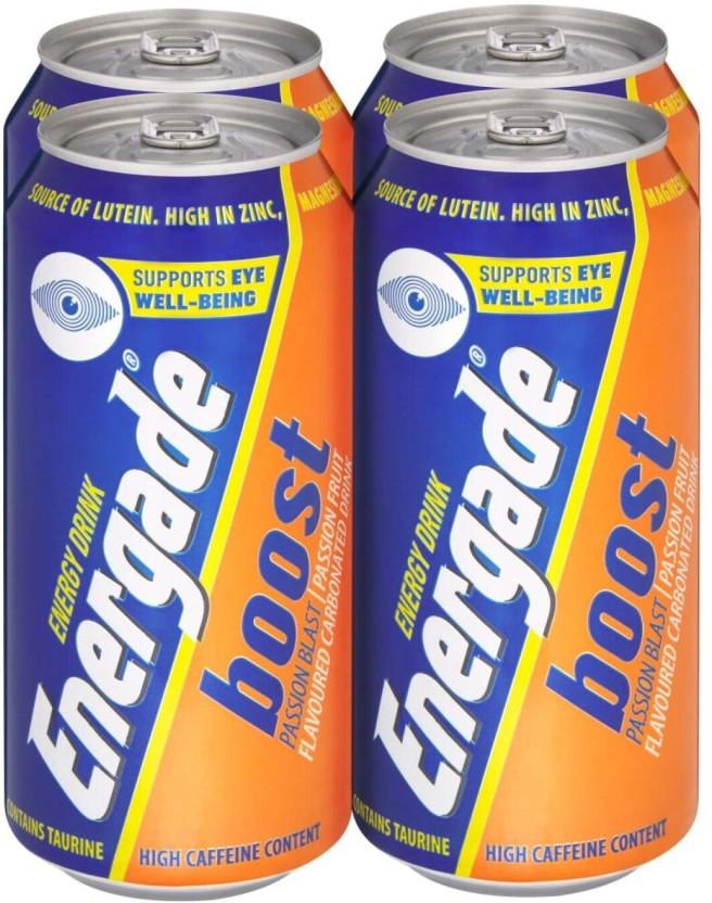 Energade Carbonated Energy Drink Energy Drink (Passion Fruit Flavoured, 4 x 440 ml)