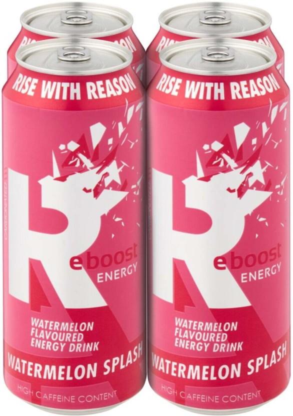 Reboost Energy Drink Energy Drink (Watermelon Splash Flavoured, 4 x 500 ml)