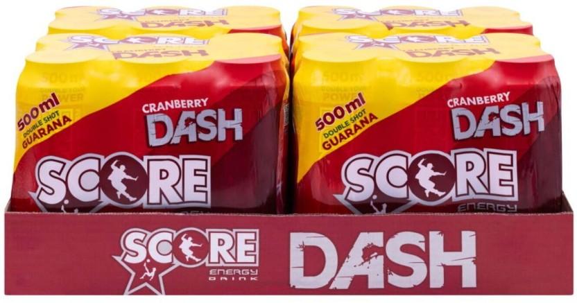 Score Cranberry Dash Energy Drink (Cranberry Flavoured, 24 x 500 ml)