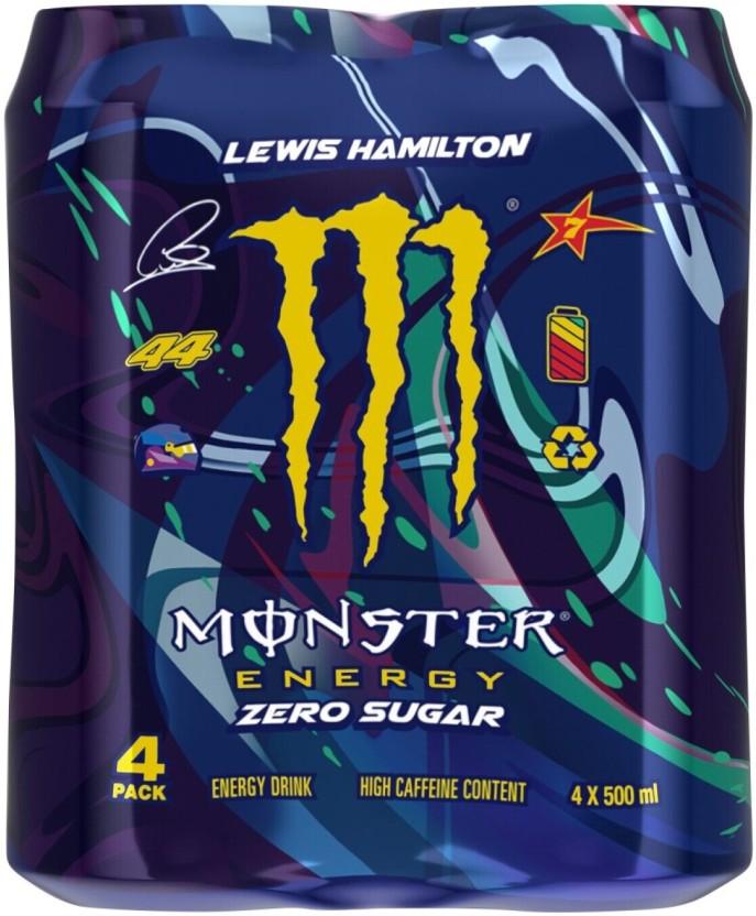 Monster Zero Sugar - Lewis Hamilton Energy Drink (Citrus Flavoured, 4 x 500 ml)