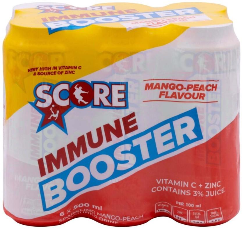 Score Immune Booster Energy Drink (Mango Flavoured, 6 x 500 ml)